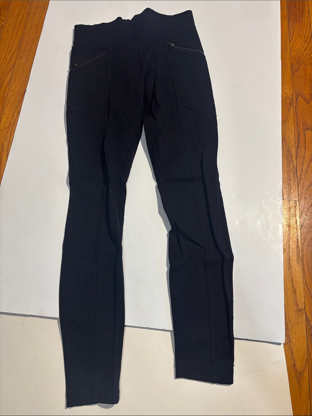 American Giant Black Slim Leggings with Zip Pockets
